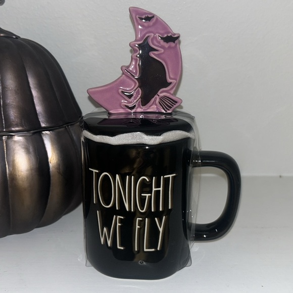 Rae Dunn Halloween mug with Witch Topper- TONIGHT WE FLY brand new 1 out of 4. - Picture 5 of 5